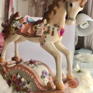 WORKING MUSICAL Rocking Horse Large Music Box